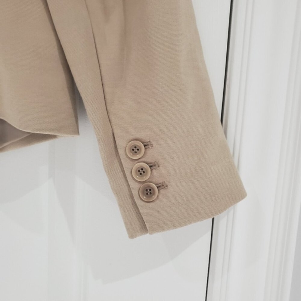 NWT TALBOTS Camel Curved Stand Collar Blazer - Picture 10 of 11